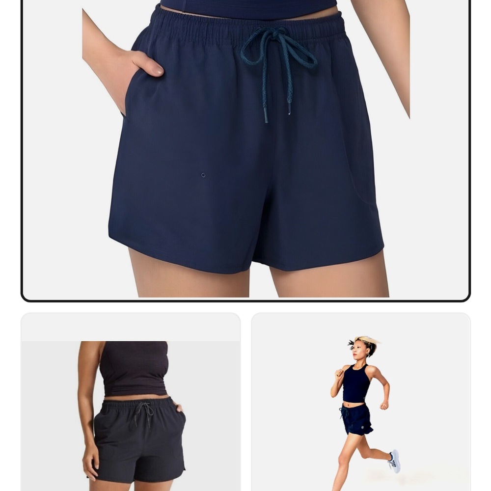 Allbirds Natural Run Short True Navy Womens Size Medium Merino Wool & Nylon